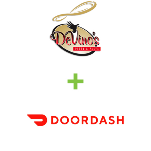 Devino's Pizza and Pasta logo + Doordash